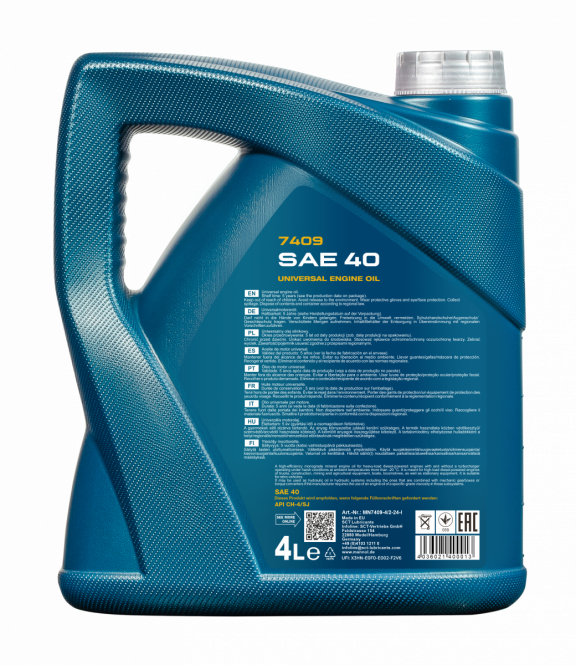 Motoröl/ Einbereichsöl Dieselmotor 4 Liter Mannol SAE 40