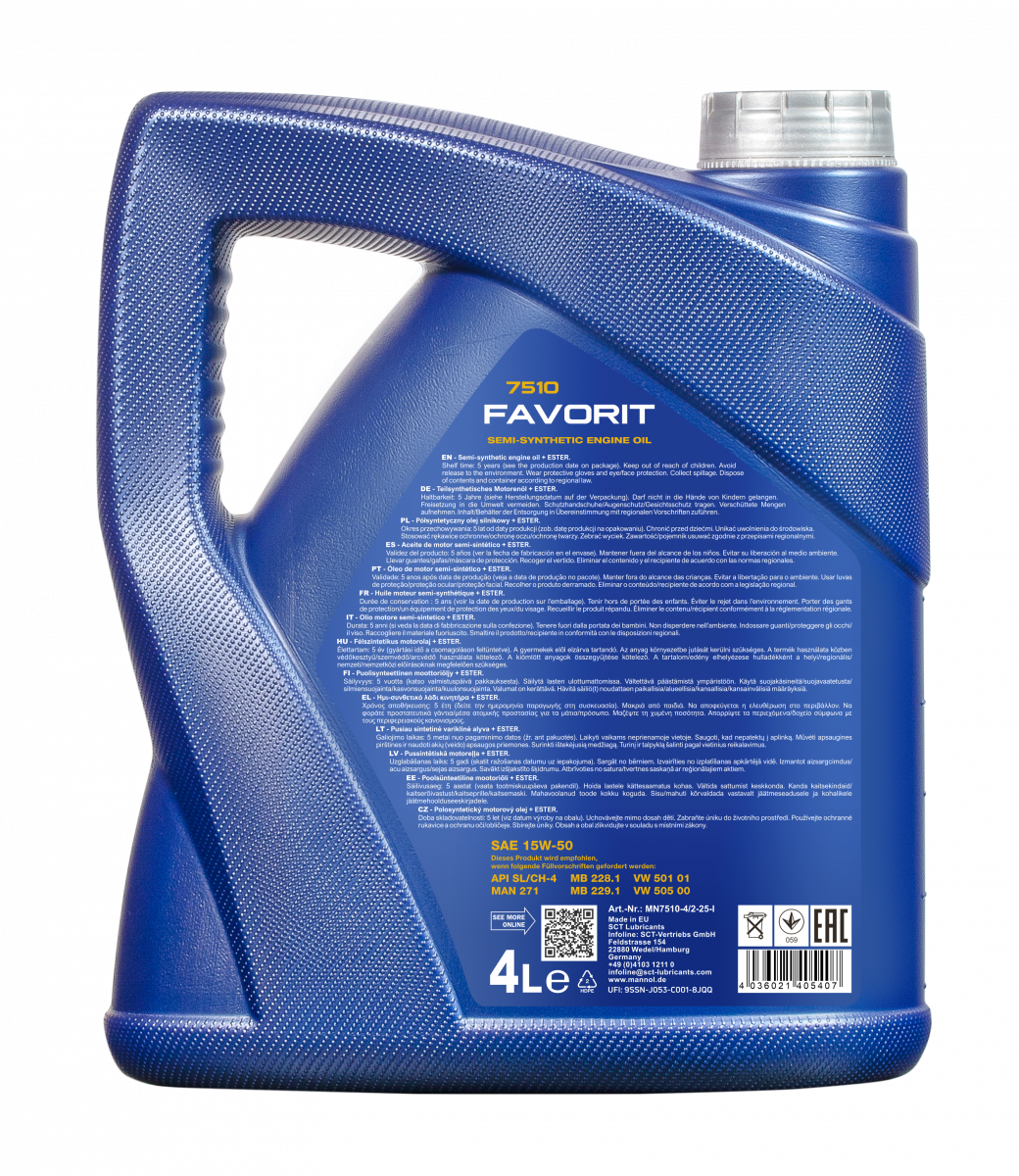 Motoröl 4 Liter Favorit Favorit 15W-50
