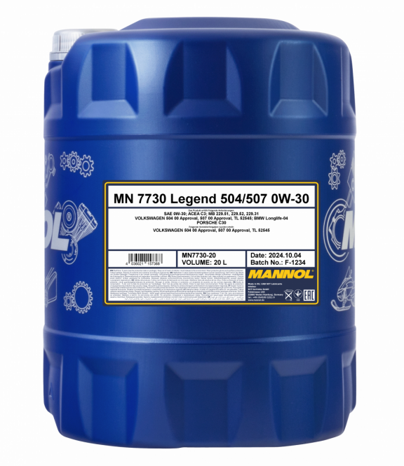 Mannol 20 Liter Legend 504/507 0W-30 Motoröl