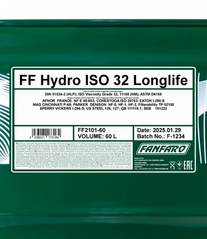 Hydrauliköl 60 Liter Fanfaro Hydro ISO 32 Longlife