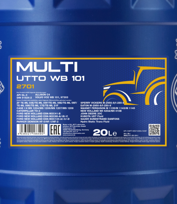 Mannol 20 Liter Multi UTTO WB 101