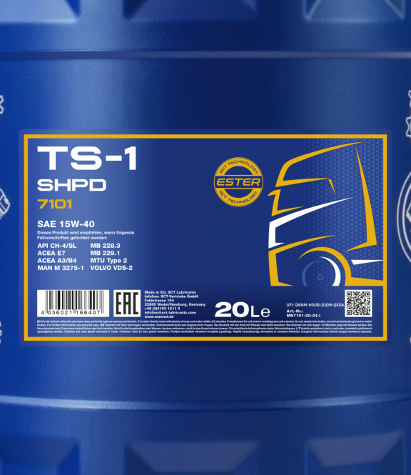 Motoröl 20 Liter TS-1 SHPD 15W-40
