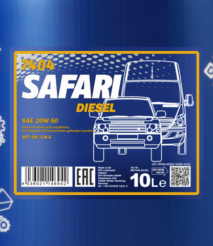 Motoröl 10 Liter Mannol 20W-50 Safari