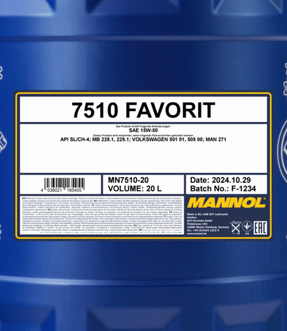 Motoröl 20 Liter Favorit Favorit 15W-50