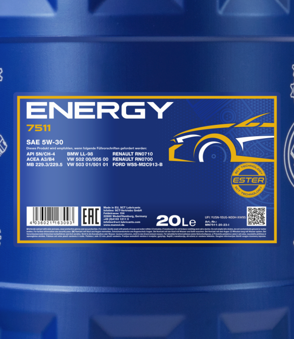 Mannol 20 Liter Energy 5W-30  Motoröl