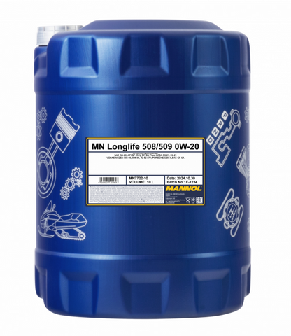 Motoröl 10 Liter Mannol 0W-20 Longlife 508/509
