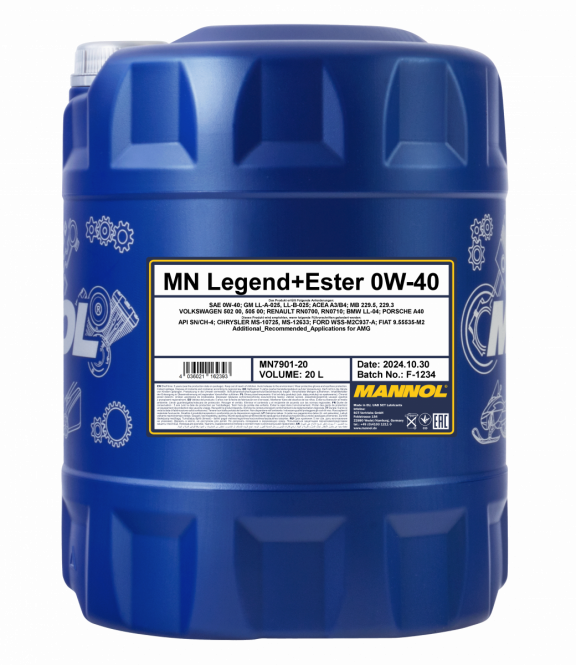 Motoröl 20 Liter Legend+Ester 0W-40 (BMW LL-04)