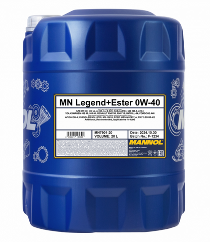 Motoröl 20 Liter Legend+Ester 0W-40 (BMW LL-04)