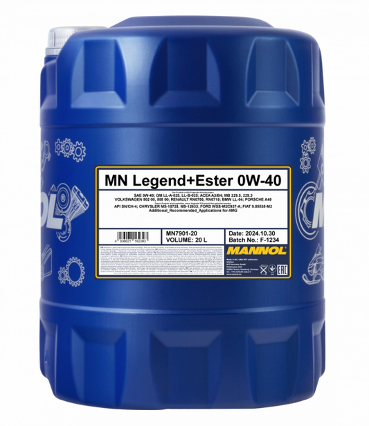 Motoröl 20 Liter Legend+Ester 0W-40 (BMW LL-04)