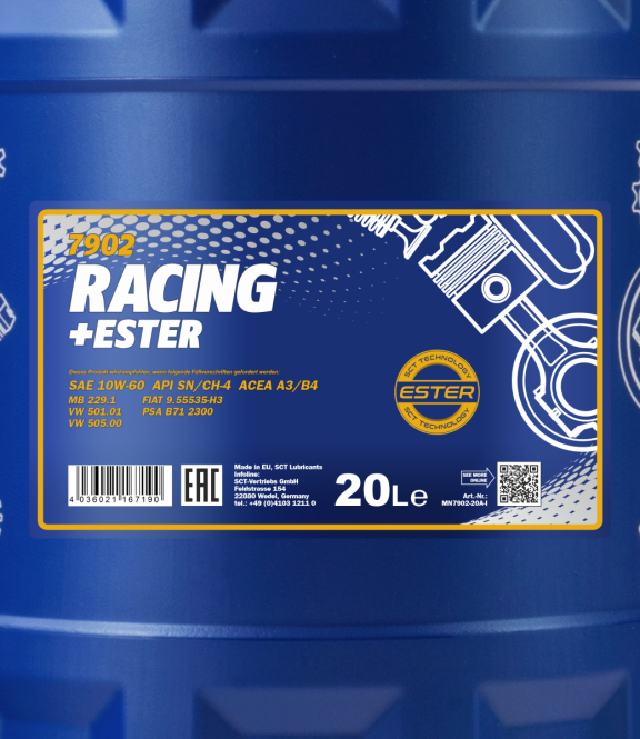 Motoröl Mannol 20 Liter Racing+Ester 10W-60