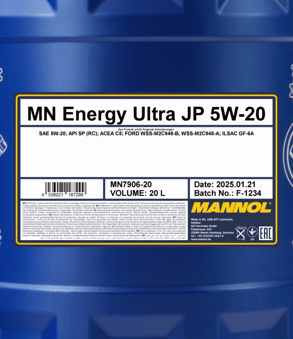 Motoröl Energy Ultra JP 5W-20 20 Liter