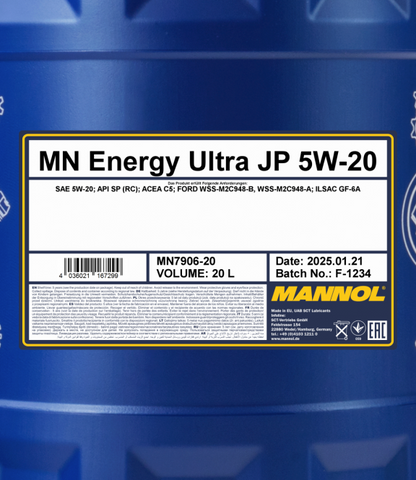 Motoröl Energy Ultra JP 5W-20 20 Liter