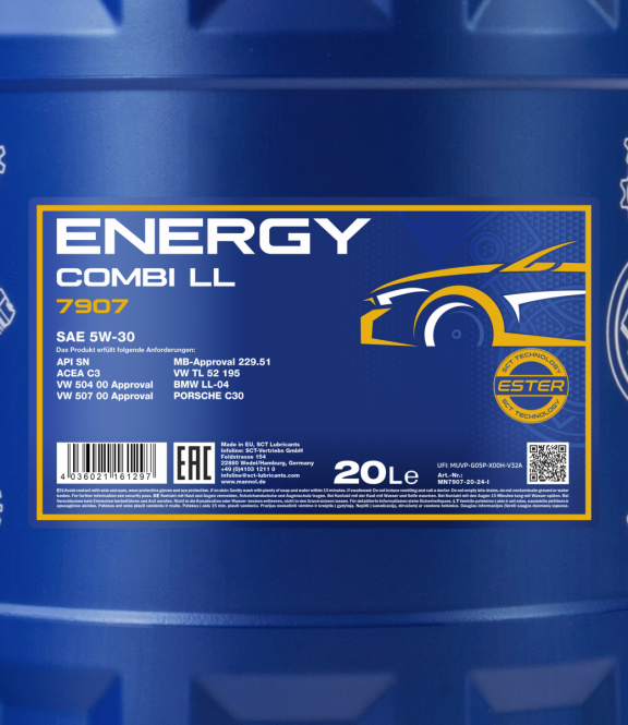 Mannol 20 Liter Energy Combi LL 5W-30 Motoröl