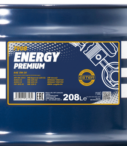 Motoröl 208liter Energy Premium 5W-30 208L