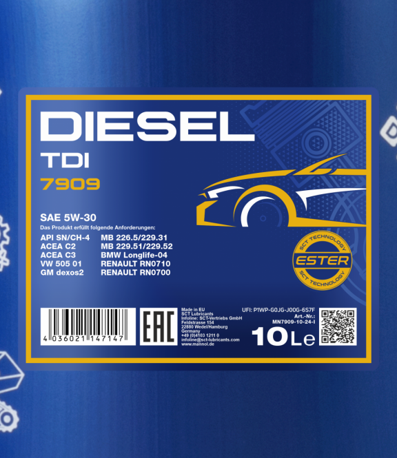 Mannol 10 Liter Diesel TDI 5W-30 Motoröl