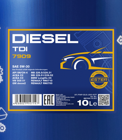 Mannol 10 Liter Diesel TDI 5W-30 Motoröl