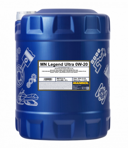 Motoröl 10 Liter Mannol Legend Ultra 0W-20