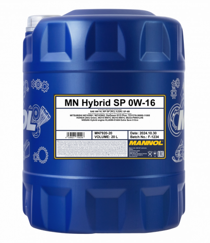 Motoröl 20 Liter Mannol Hybrid SP 0W-16