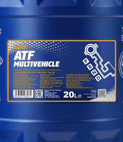 Getriebeöl 20 Liter ATF Multivehicle JWS 3309